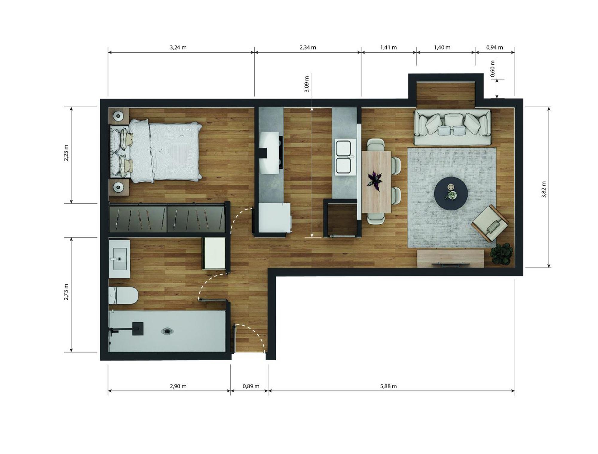 Caterina Cuatro Torres Appartement *